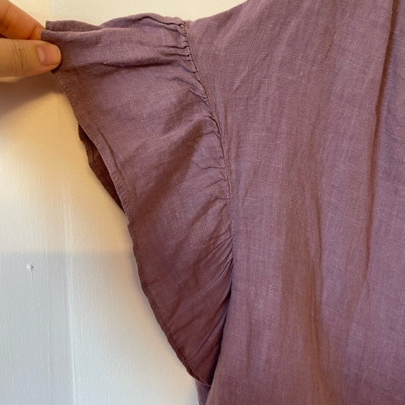 NWOT Velvet by Graham & Spencer Lilac Linen Top - Picture 4 of 9